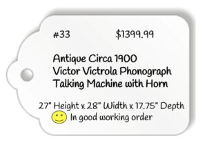Antique Booth Price Tags - Antique Circa 1900 Price Tag